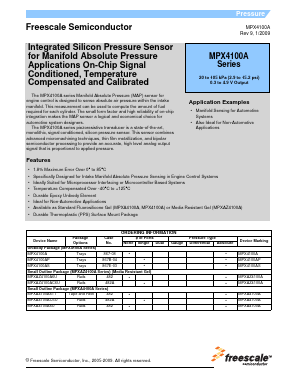 MPXA4100A6U Datasheet PDF Freescale Semiconductor