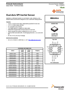 MMA6821BKW Datasheet PDF Freescale Semiconductor