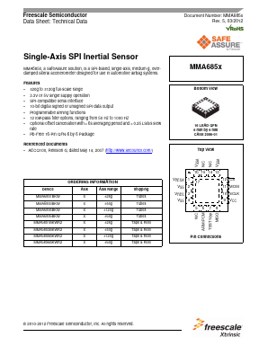 MMA6856BKW Datasheet PDF Freescale Semiconductor