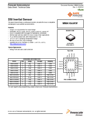 MMA1605KW Datasheet PDF Freescale Semiconductor