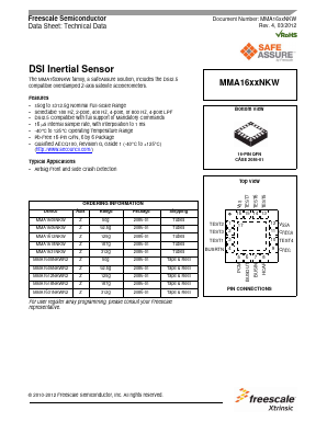 MMA1618NKWR2 Datasheet PDF Freescale Semiconductor
