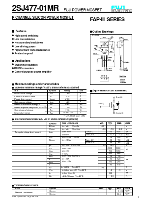 2SJ477-01MR Datasheet PDF Fuji Electric
