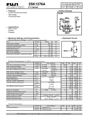 K1276A Datasheet PDF Fuji Electric