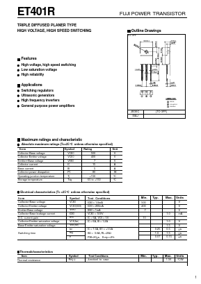 ET401R Datasheet PDF Fuji Electric