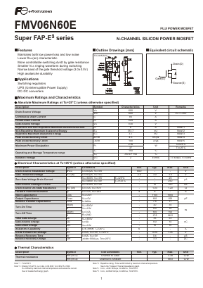 FMV06N60E Datasheet PDF Fuji Electric