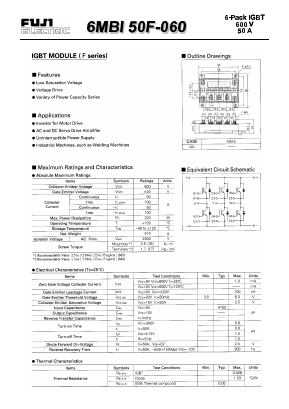 6MBI50F-060 Datasheet PDF Fuji Electric