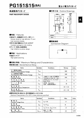 PG151S15 Datasheet PDF Fuji Electric