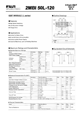 2MBI50L-120 Datasheet PDF Fuji Electric