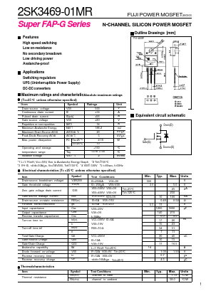 2SK3469-01MR Datasheet PDF Fuji Electric