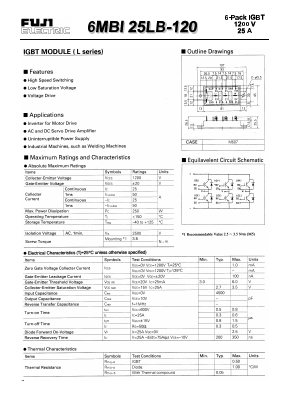 6MBI25LB-120 Datasheet PDF Fuji Electric