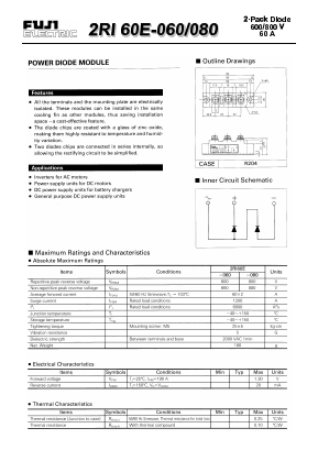 2RI60E-060/080 Datasheet PDF Fuji Electric