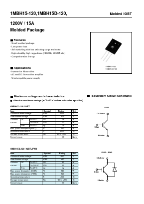 1MBH15-120 Datasheet PDF Fuji Electric