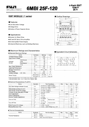 6MBI25F-120 Datasheet PDF Fuji Electric