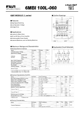 6MBI00L-060 Datasheet PDF Fuji Electric