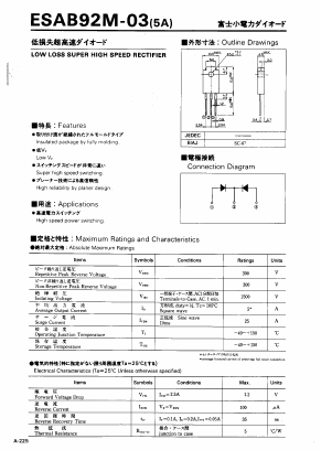 ESAB92M-03 Datasheet PDF Fuji Electric