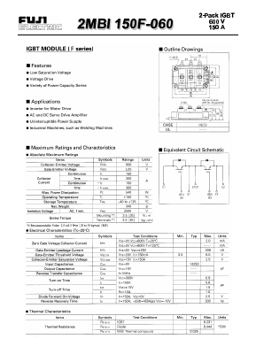2MBI150F-060 Datasheet PDF Fuji Electric