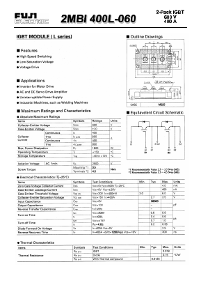 2MBI400L-060 Datasheet PDF Fuji Electric