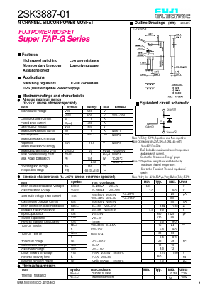 2SK3887-01 Datasheet PDF Fuji Electric