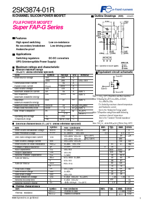 2SK3874-01R Datasheet PDF Fuji Electric