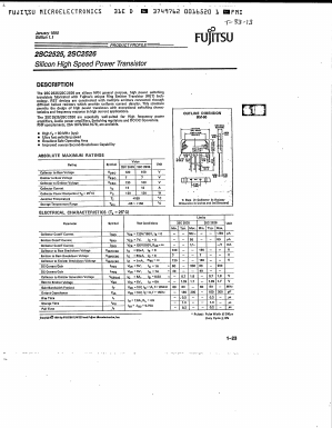 2SC2525 Datasheet PDF Fujitsu
