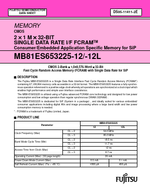 MB81ES653225-12L Datasheet PDF Fujitsu