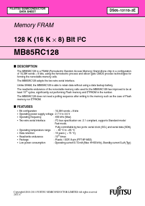 MB85RC128 Datasheet PDF Fujitsu