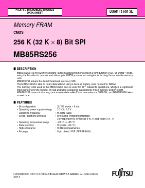 MB85RS256PNF-G-JNE1 Datasheet PDF Fujitsu