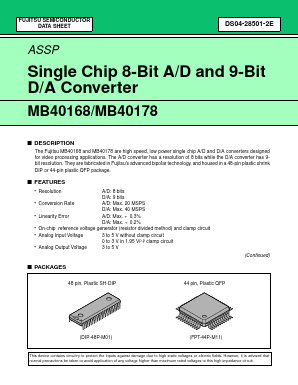 MB40168 Datasheet PDF Fujitsu