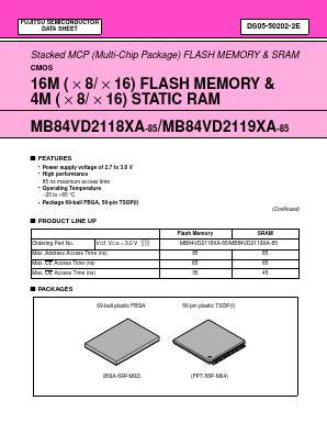 MB84VD2119XA-85-PBS Datasheet PDF Fujitsu
