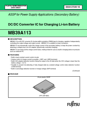 MB39A113PFV Datasheet PDF Fujitsu