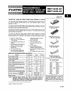 MB71A38-25 Datasheet PDF Fujitsu