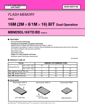 MBM29DL16XTD Datasheet PDF Fujitsu