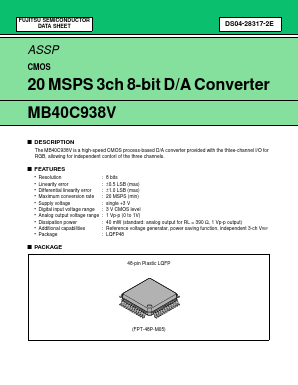 MB40C938VPFV Datasheet PDF Fujitsu