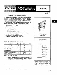 MB3730A Datasheet PDF Fujitsu