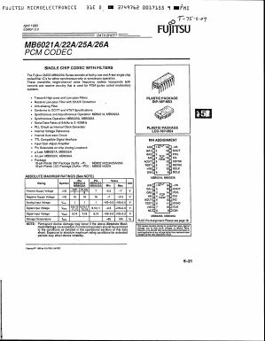 MB6022A-P Datasheet PDF Fujitsu