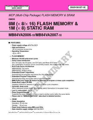 MB84VA2006-10 Datasheet PDF Fujitsu