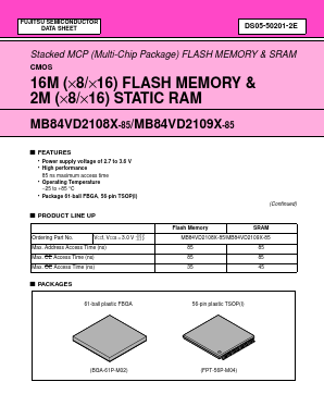 MB84VD2109X-85 Datasheet PDF Fujitsu
