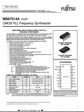 MB87014A Datasheet PDF Fujitsu