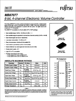 MB87077PF Datasheet PDF Fujitsu