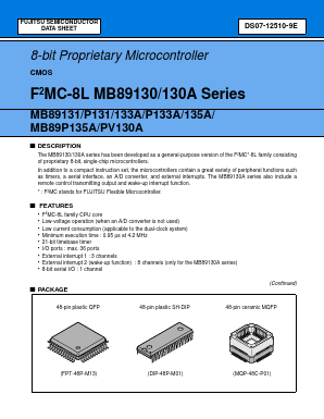 MB89135A Datasheet PDF Fujitsu