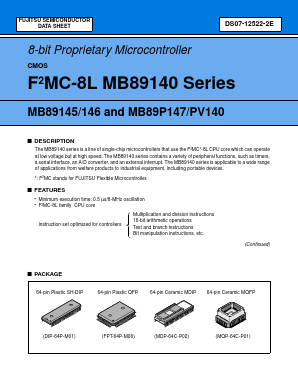 MB89PV140CF-102-ES Datasheet PDF Fujitsu