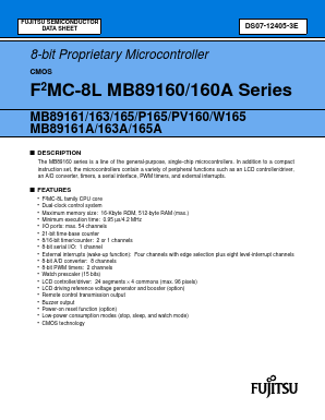 MB89163-PFM Datasheet PDF Fujitsu