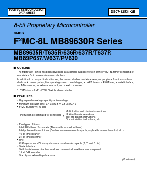MB89637RP-SH Datasheet PDF Fujitsu