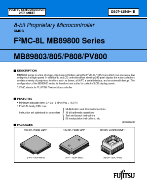 MB89803 Datasheet PDF Fujitsu