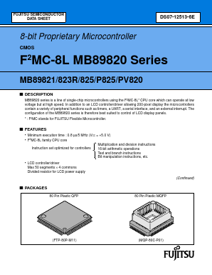 MB89821 Datasheet PDF Fujitsu