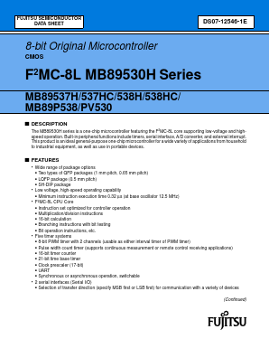 MB89537HPFM Datasheet PDF Fujitsu
