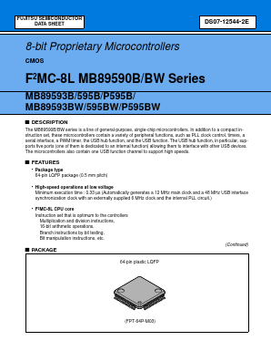 MB89595B Datasheet PDF Fujitsu