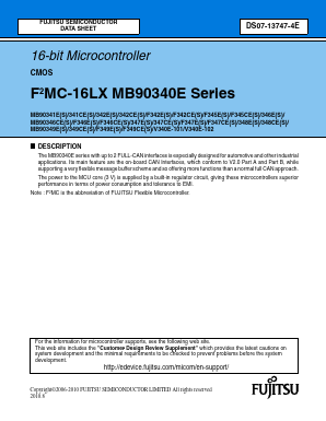 MB90F345ES Datasheet PDF Fujitsu