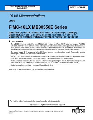 MB90351TE Datasheet PDF Fujitsu