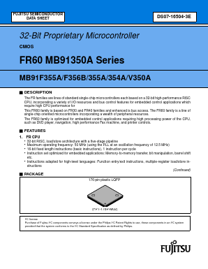 MB91F355A Datasheet PDF Fujitsu